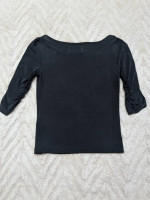 Rouched-Sleeves Soft Top
