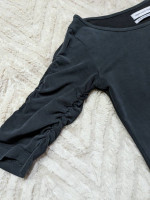 Rouched-Sleeves Soft Top