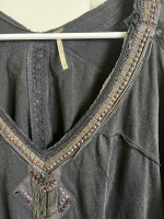 Free People Beaded Grey Top