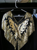 FREE DELIVERY! Dazzling Silk Butterfly Sequin Top, Size Medium
