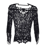 Crochet beaded sleeve top