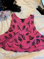 Womens pink crop top