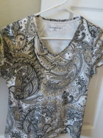 BLK-WHITE-TAN Top size S-M