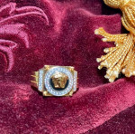 14K gold 38 diamonds Versace