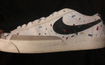 Nike blazer low top paint splatter