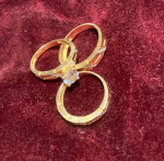 wedding rings two women's one men's brand new gold
