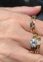 wedding rings two women's one men's brand new gold