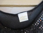 Shiny Sequins Top in Black, Size Medium
