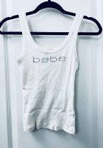 Bebe white tank top