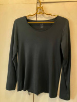 j.jill Black Long Sleeve Pima Cotton top M
