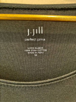 j.jill Black Long Sleeve Pima Cotton top M