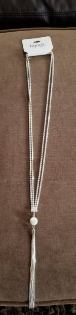 Brand New - Bijoux Bar Long Necklace - Very Sparkly Elegant Looking