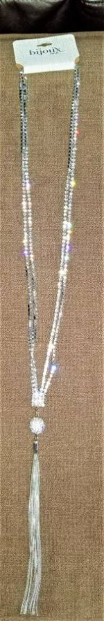 Brand New - Bijoux Bar Long Necklace - Very Sparkly Elegant Looking