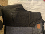 Espinozas leather black denim vest