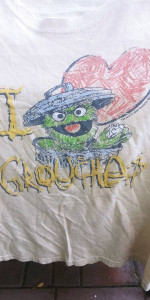 Vintage I Love Grouches T Shirt - Oscar The Grouch - Size L