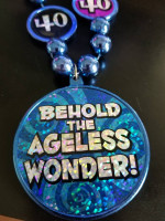 Novelty Necklace "Behold the Ageless Wonder" - Cute for Turning 40!