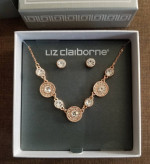 Brand New - Liz Claiborne Brass / Gold Tone Circle Fashion Jewelry Set
