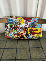 Michael Kors Silver/Black MK Signature Wonder Woman Adjus/Belt Fanny P