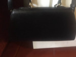 Custom Made Black Leather Handbag Purse w Red Inside Flap