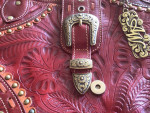 “American West” Brand New, Hand-Tooled leather Shoulder-bag