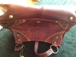 Brand new “American West” real leather hand tooled bag