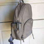 Kate Spade New York DAWN large tan beige taupe grey zipper backpack