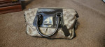 Coach F15443 Signature Ashley Sateen Satchel Handbag Purse Khaki Mahog