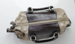 Coach F15443 Signature Ashley Sateen Satchel Handbag Purse Khaki Mahog