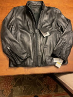 Andrew Marc Cafe Racer Leather Jacket - Brand New w Tags