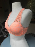Victoria's Secret Pink Medium Melon Racerback Sports Running Yoga Bra