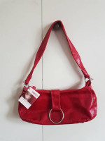 Red leather purse