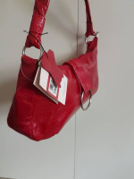 Red leather purse
