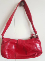 Red leather purse