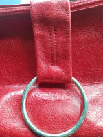 Red leather purse