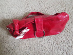 Red leather purse