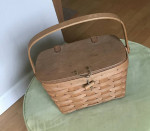 Vintage Handmade in USA Longberger Basket Purse
