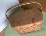 Vintage Handmade in USA Longberger Basket Purse