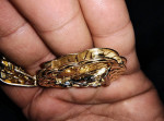 Hollow cuban chain with pendant 14k