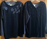Womens blue velvet 3 pc pants suit