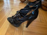 Pretty Black Strappy Heels 7.5