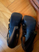 Pretty Black Strappy Heels 7.5