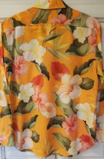 Like new Tommy Bahama Womens Tropical transparent shirt cover-up Small
