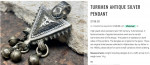 Vintage Tribal Pendant Triangle Shape