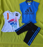 Lot of 3 Adidas Kids Girls Size 2T Track Set 2 Shirts and Pants