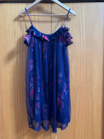 Free People Intimately Floral Lace Ruffle Dress Size Medium , Cold Shoulder