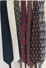 7 BEAUTIFUL Neckties: 100% Silk, Solid - Made Italy (orig $300)