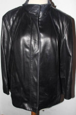 Calvin Klein XL 100% Exterior Leather Jacket Full Zipper