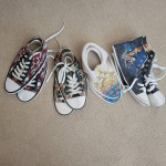 4 Pair Zipz Shoe Tops Mario & Calvin & Hobbs