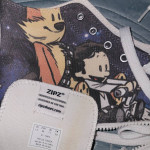 4 Pair Zipz Shoe Tops Mario & Calvin & Hobbs