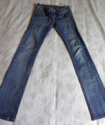 Ladies Rock Revival Straight Leg Low-Rise Denim Blue Jeans 26x33